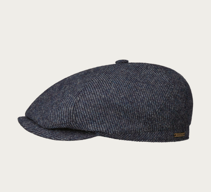 Stetson Bendavoa Wool 6 Panel Flatcap in Blau