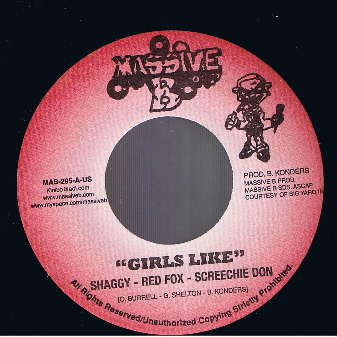 Shaggy, Red Fox & Screechie Don - Girls Like / Ziggi - Good Over Evil (7") 