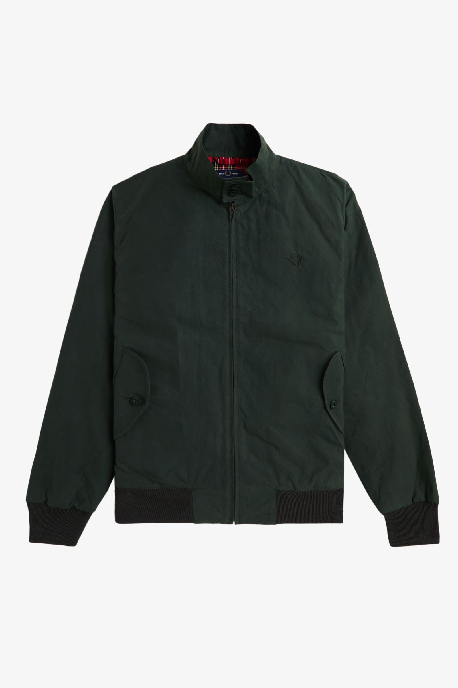 Fred Perry Made in England Harrington Waxed in Night Green