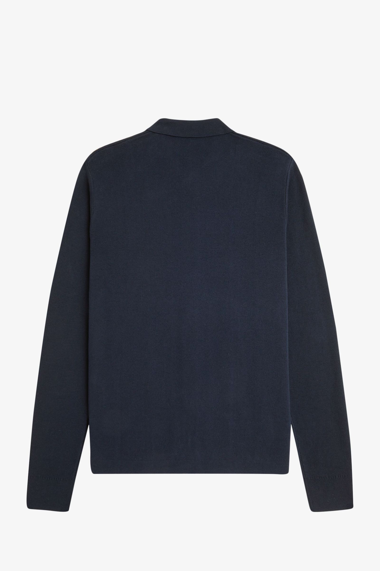 Fred Perry Button Trough Knitted Shirt in Navy