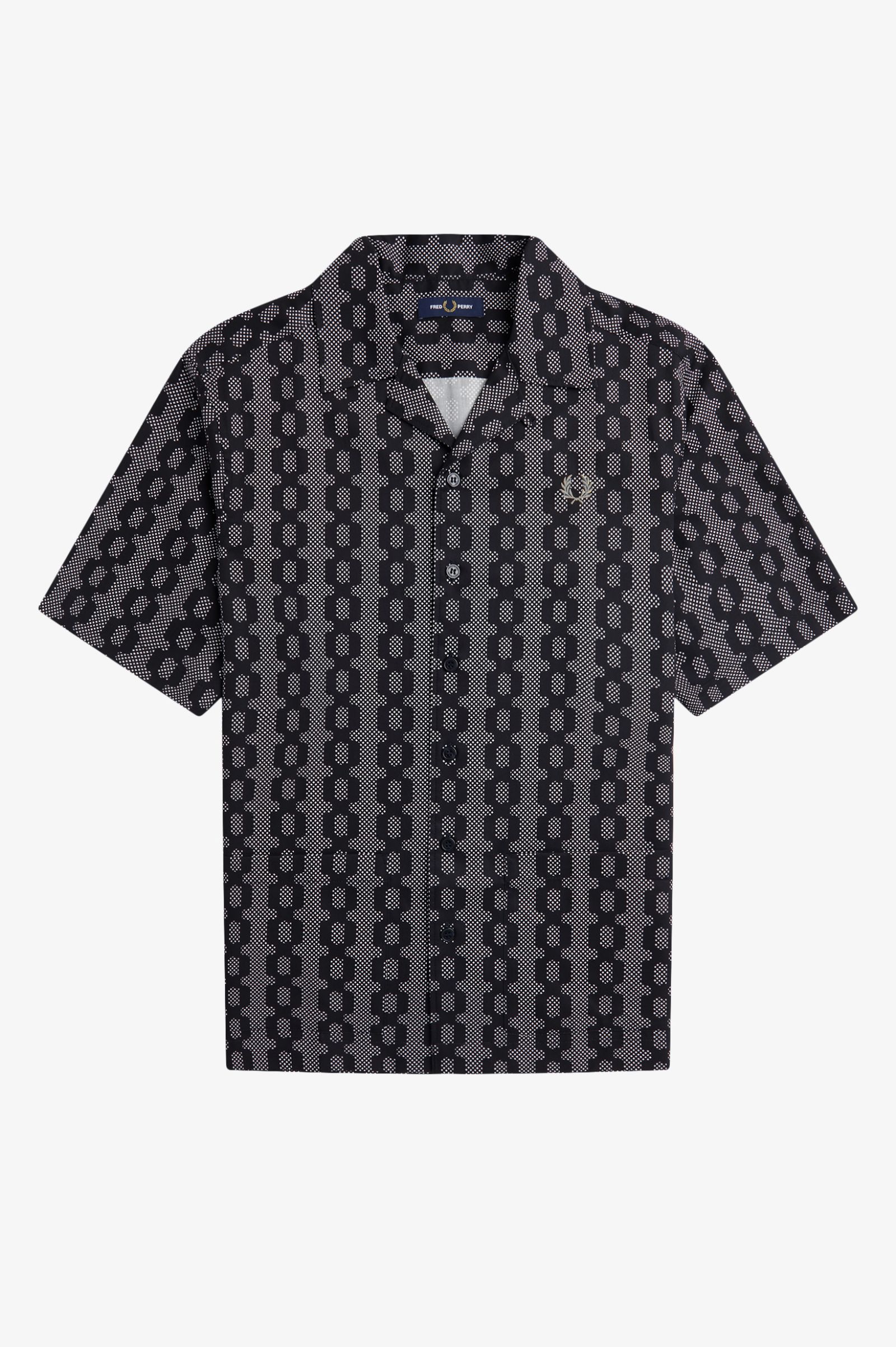 Fred Perry Cable Print Revere Collar Shirt