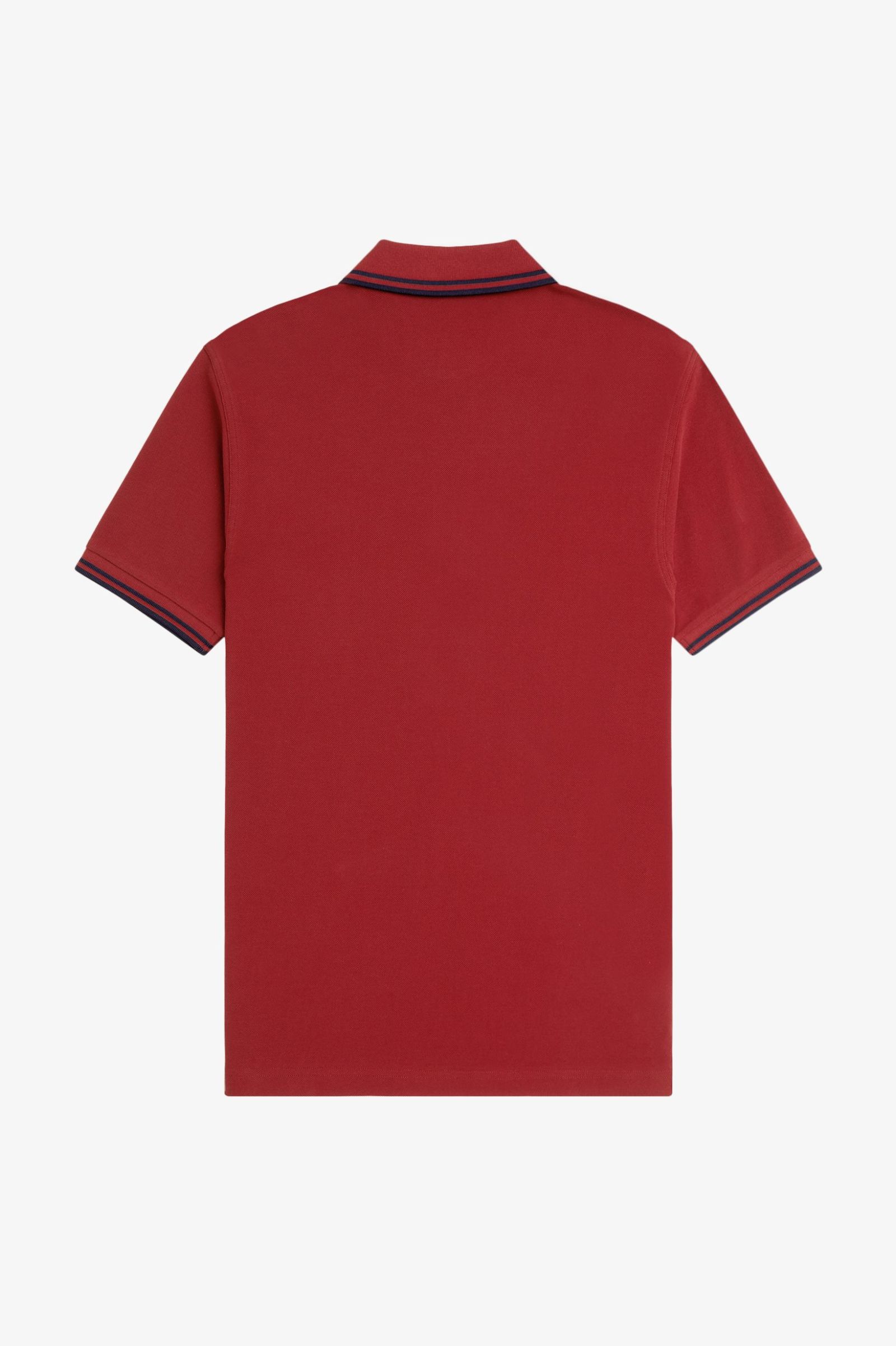 Fred Perry Twin Tipped Shirt in Burnt Red/Navy