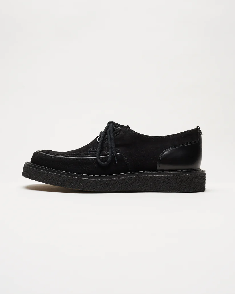 George Cox Hatton Shoe in Black Suede