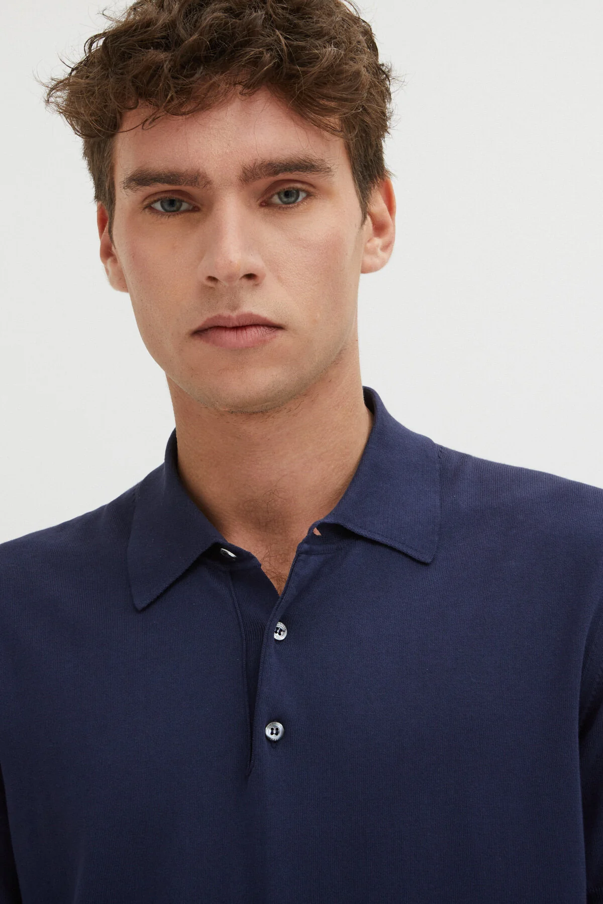 Baracuta Short Sleeved Polo in Navy